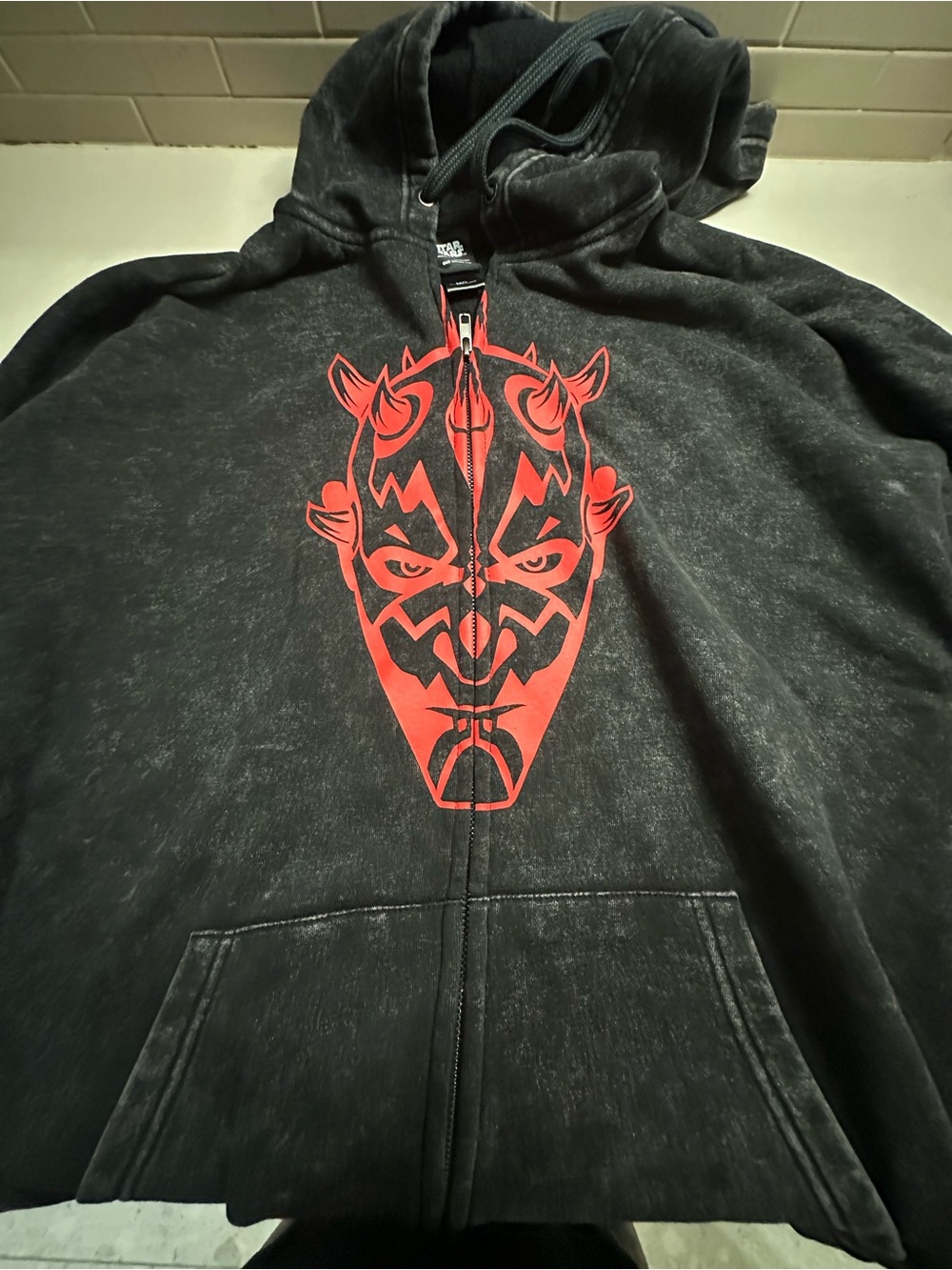 Star Wars Black Hoodie with Red Darth Maul Face Graphic